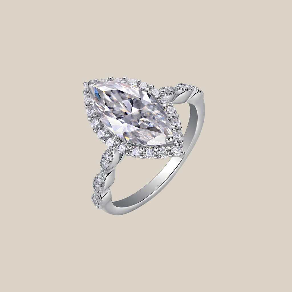 Marquise Halo Ring