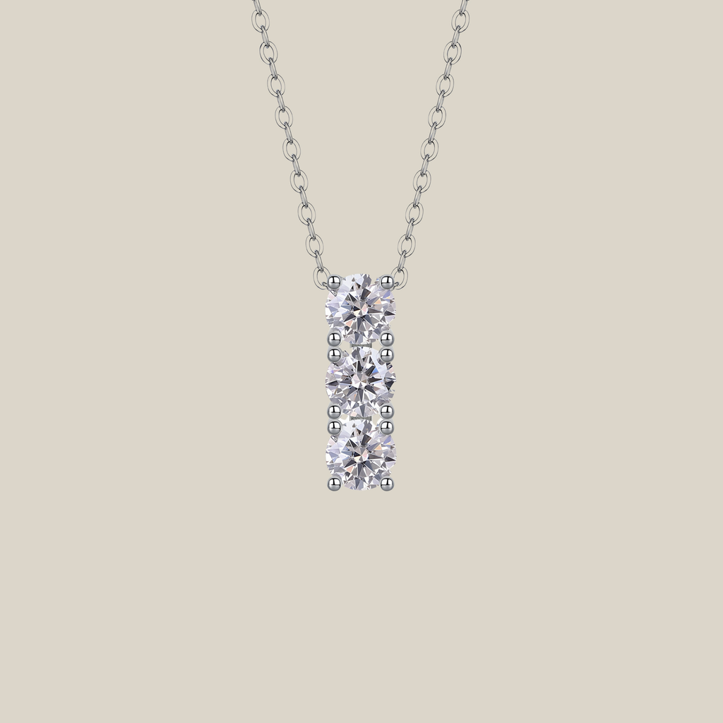 Three-Stone Bar Necklace