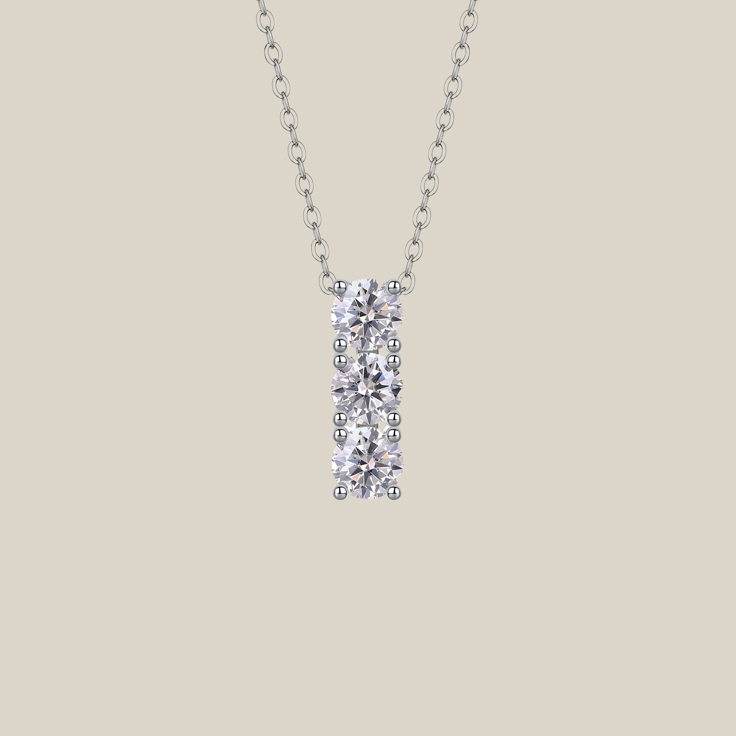 Three-Stone Bar Necklace