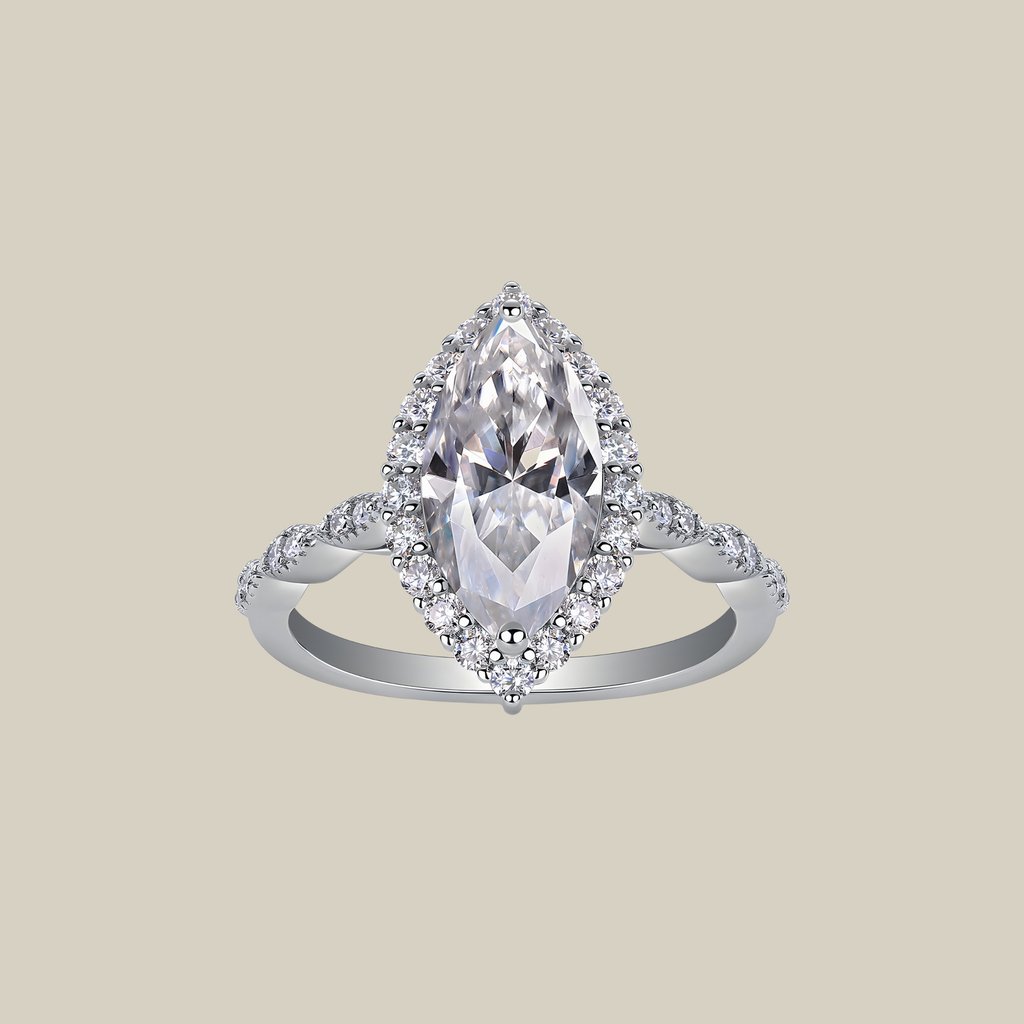 Marquise Halo Ring