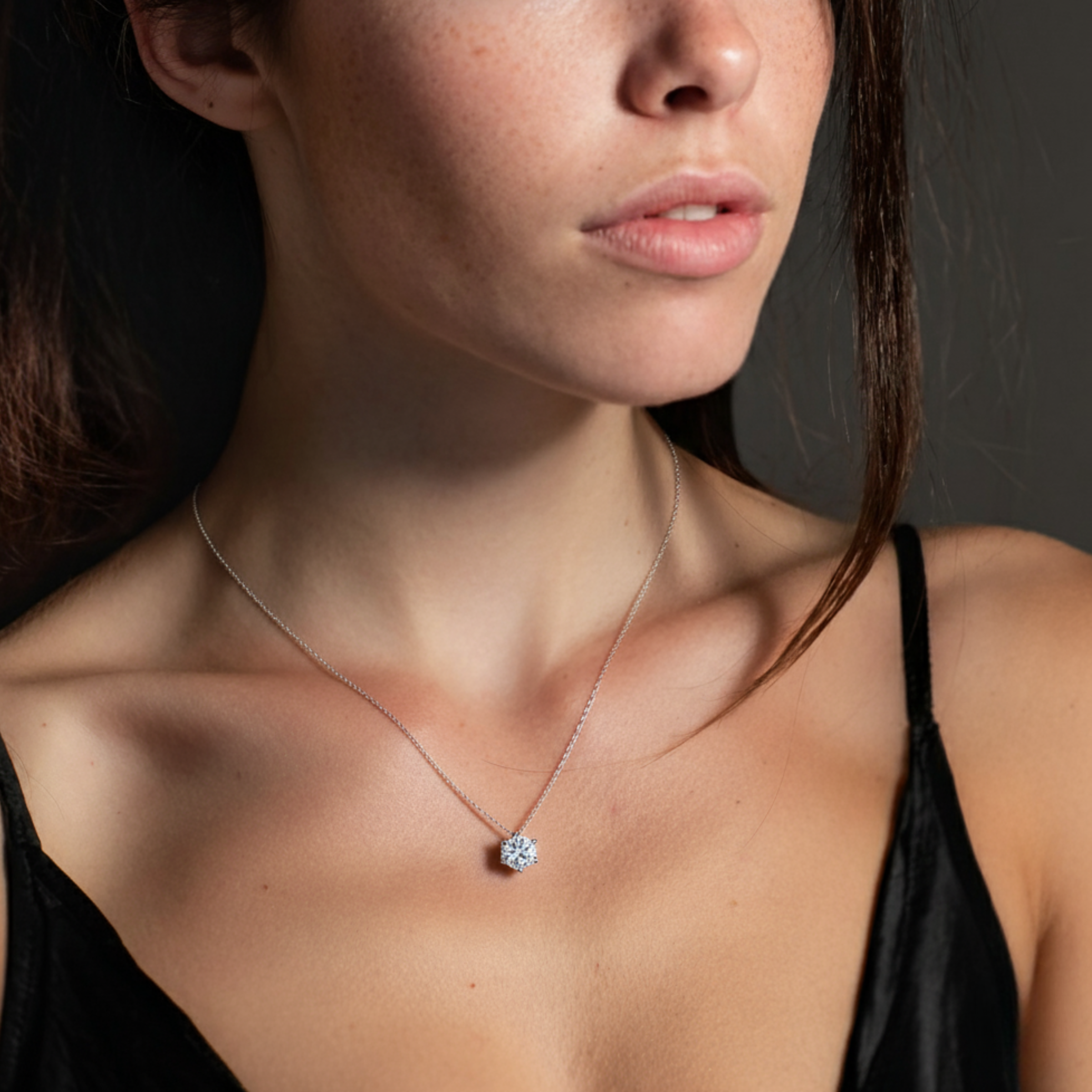 Minimal Diamond Necklace