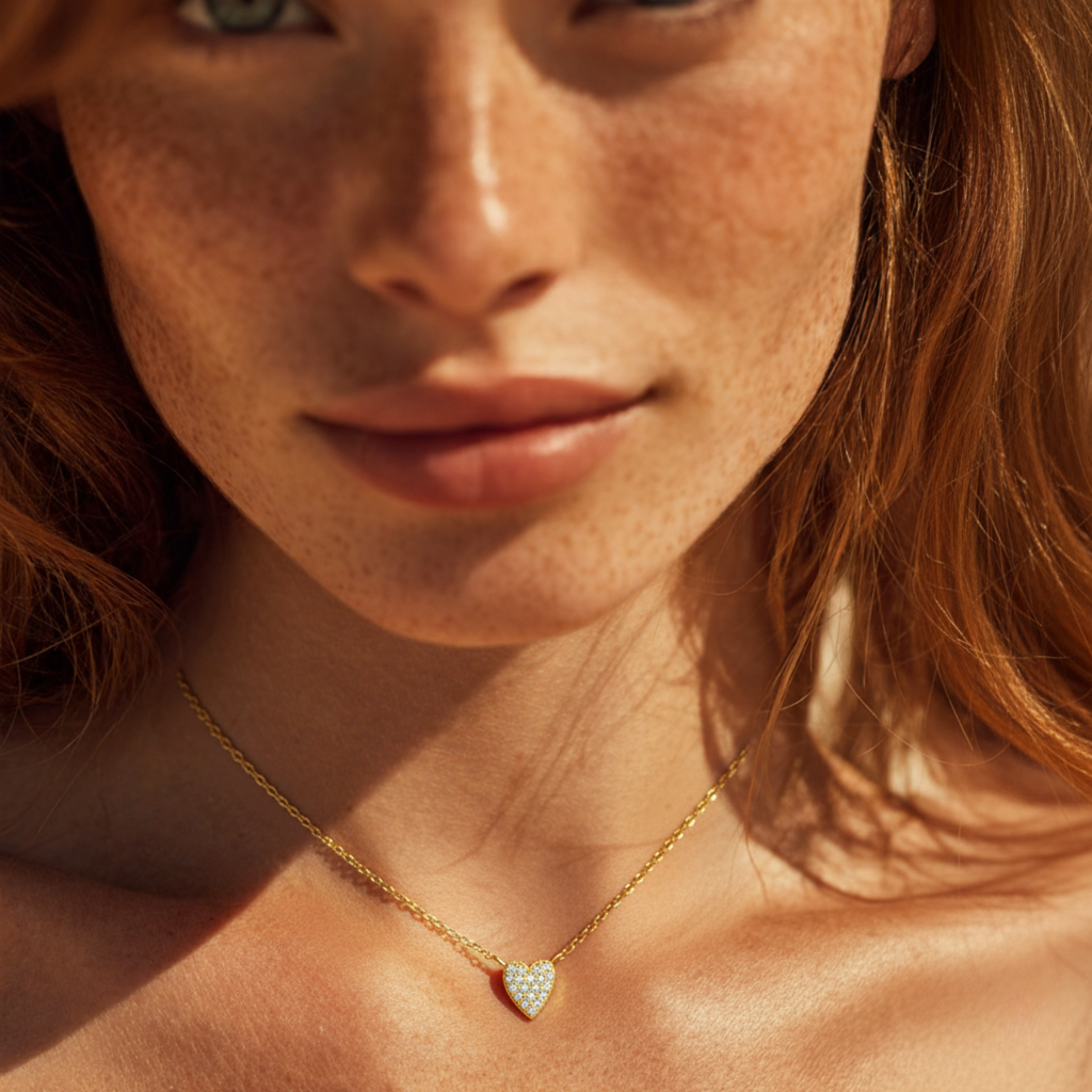 Heart-shaped Diamond Nekclace