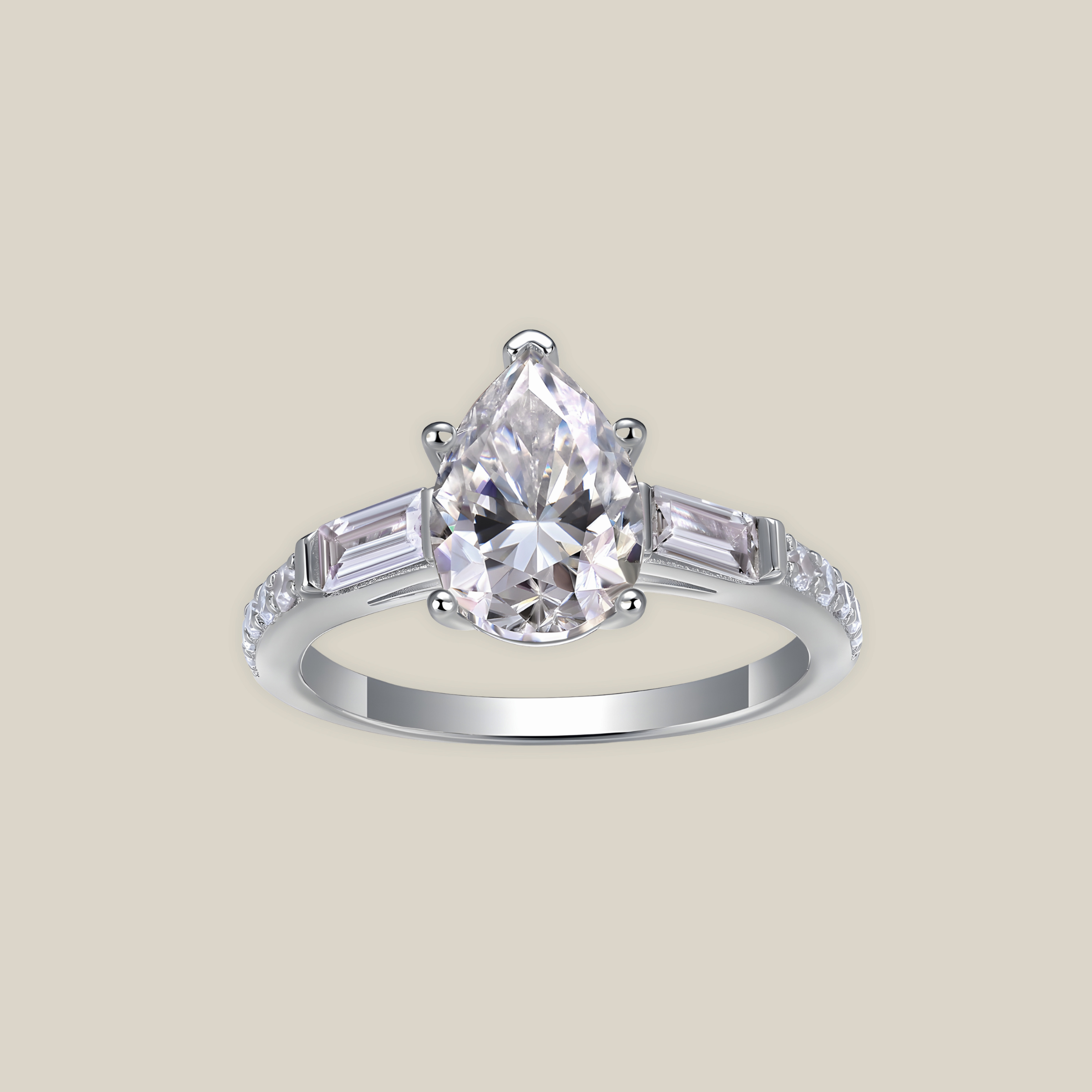 Pear Diamond Ring