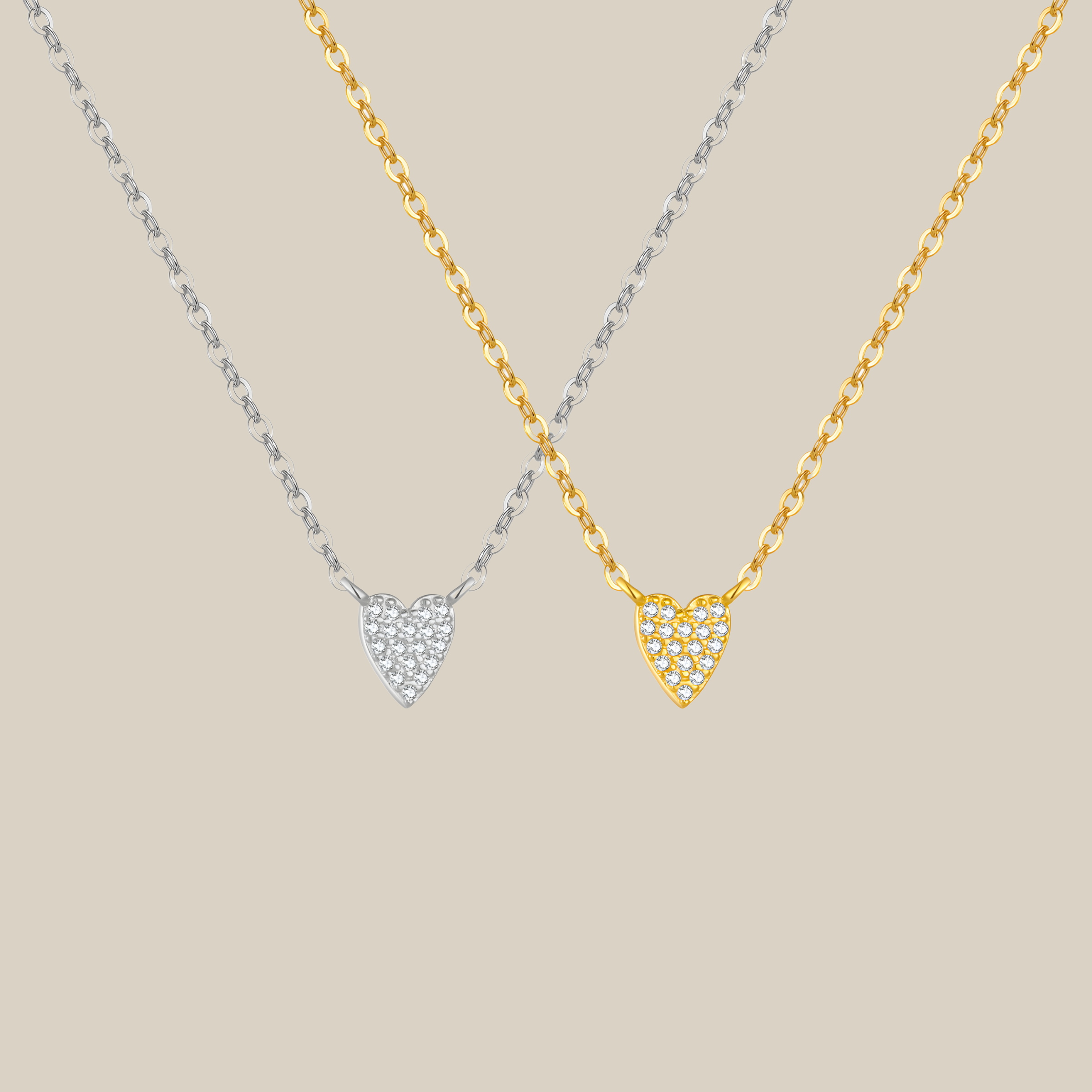 Heart-shaped Diamond Nekclace