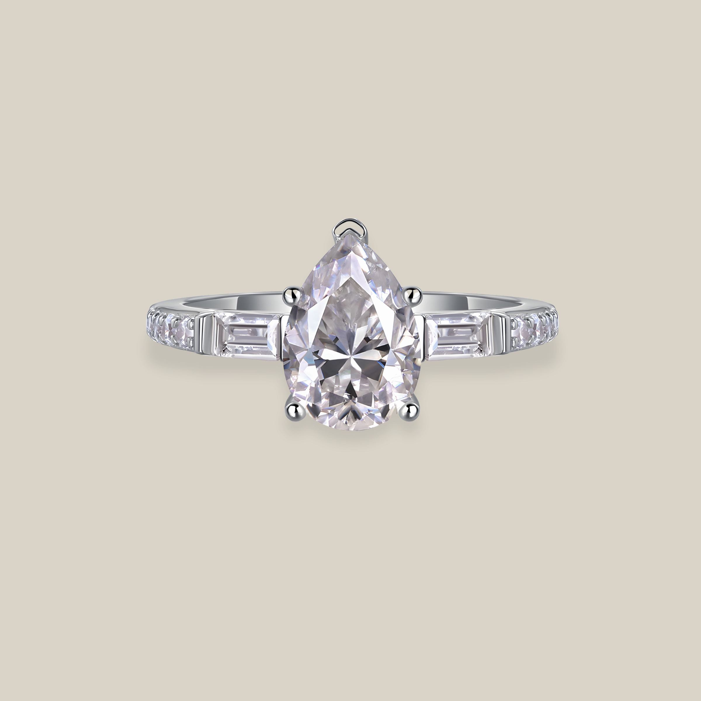 Pear Diamond Ring