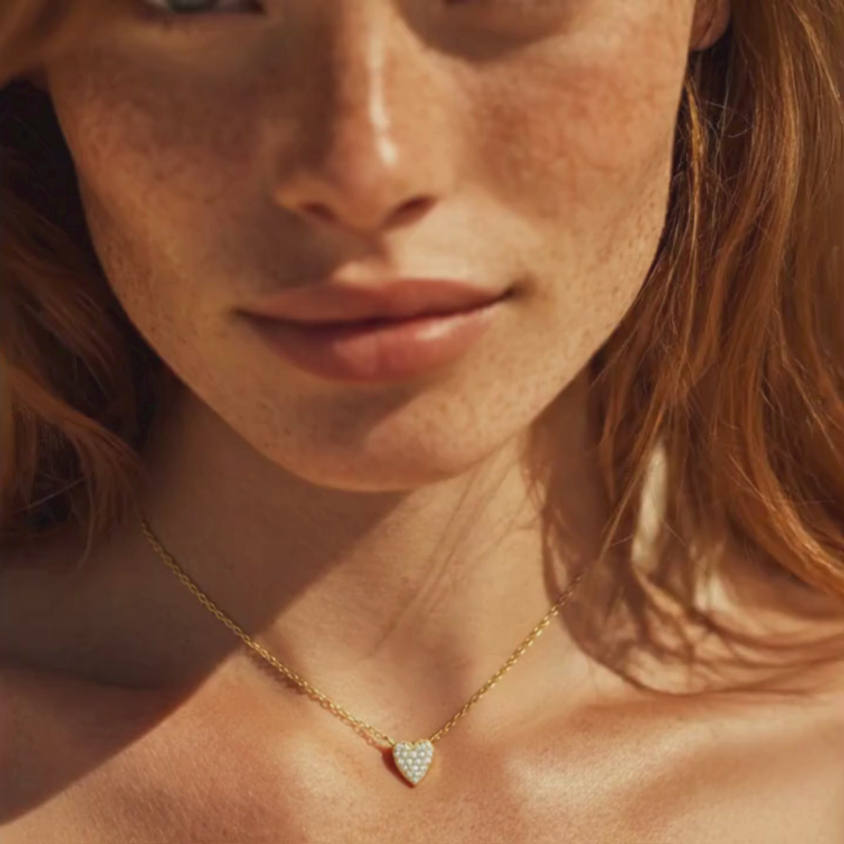 Heart-shaped Diamond Nekclace